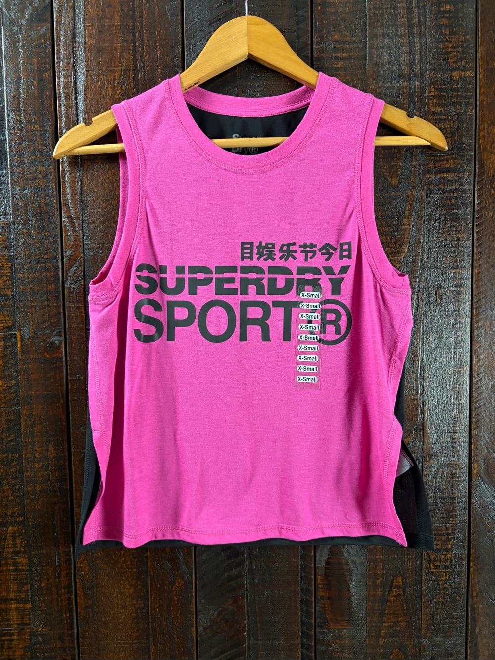 SUPERDRY Activewear Pink Mesh Back Tank Top NEW US 4 XS
